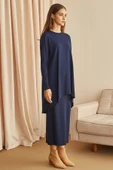 Nuss Triko Çelik Örme Lacivert Etek 013 thumbnail 2