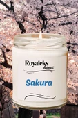 LitaeTrend Doğal Özel Seri Kokulu Dekoratif Kavanoz Mum 210 cc - Sakura - RYL - 3