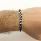 925 Ayar Gümüş Saat Kordonu Erkek Bileklik thumbnail 2