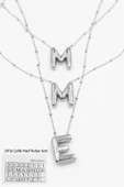 LitaeTrend 24'lü Harf Kolye Seti - Gümüş thumbnail 1