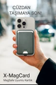 Deri Kartlıklı Manyetik Telefon Standı Güçlü Mıknatıs, 2 Kart Kapasiteli, İnce ve Dayanıklı - 2