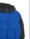 Erkek Çocuk Mavi Logo İşlemeli Kalın Mont - 3