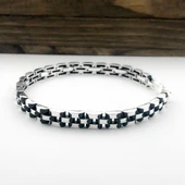 925 Ayar Gümüş Saat Kordonu Erkek Bileklik thumbnail 1