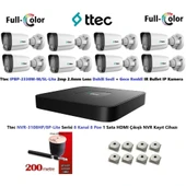 2mp Dahili Sesli ve Gece Renkli 8 Kameralı Tak Çalıştır Hazır Ip Kamera Seti Disk Yoktur thumbnail 1