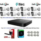 2mp Dahili Sesli ve Gece Renkli 8 Kameralı 4tb Disk Tak Çalıştır Hazır Ip Kamera Seti thumbnail 1