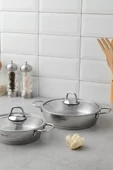 Hisar Teos İndüksiyon Tabanlı 4 Parça Çelik Sahan Seti-8691261868588 - 2