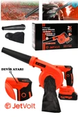 JetVolt 21V Şarjlı Kompresör Hava Üfleme Makinesi - Kırmızı - 1