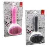 PRATİK PET TÜY FIRÇASI KEDİ - KÖPEK TARAK - TEMİZLİK FIRÇASI BAS=TARAK TEMİZLE TUŞLU PET SHOP (5250) - 1