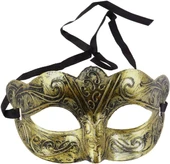 Altın Renk Eskitme Maskeli Balo Maskesi – Venedik Tarzı Parti Maskesi (5250) - 4