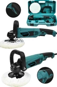 JetVolt Devir Ayarlı Polisaj Makinesi 6 Kademeli Pasta Cila Kiti 1300 Watt 180 mm - Mavi - 1
