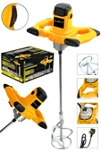 JetVolt Profesyonel 1800W Devir Ayarlı Elektrikli Alçı Boya Ve Harç Karıştırıcı Mikser - Sarı - 1
