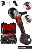 JetVolt Profesyonel 21V 2.0Ah Çift Akülü 10 Pilli 125mm Kömürsüz Şarjlı Taşlama - Kırmızı - 1