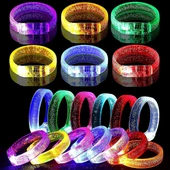 Led Işıklı Pilli Işıklı Rengarenk Kalın Bileklik Işıklı Bilezik Karışık Renk 1 Adet (5250) - 2