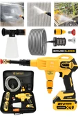 JetVolt 21V Kömürsüz Motor Yüksek Basınçlı Akülü Oto Araba Yıkama Makinesi Şarjlı - Sarı - 1