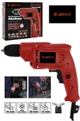 JetVolt 240V 60Hz Profesional 580W Metal Şanzıman 10mm Elektrikli Matkap - Kırmızı - 1