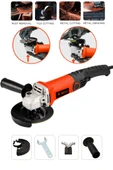 JetVolt Profesyonel 1200W Avuç Taşlama Makinesi 125mm 6 Kademeli Uzun Kuyruk - Kırmızı - 1