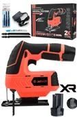 JetVolt Profesyonel Çift Akülü 12 Volt Li-ion Şarjlı Dekupaj Testere - Kırmızı - 1