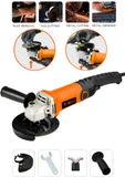 JetVolt Profesyonel 1200W Avuç Taşlama Makinesi 125mm 6 Kademeli Uzun Kuyruk - Turuncu - 1