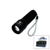 LED GOLD ORION HIGHLIGHTING ALUMİNUM FLASHLİGHT PİLLİ ZOOMLU EL FENERİ METAL KASA (5250) - 1