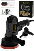 JetVolt 12V Orbital 8 Kademli Cila Pasta Parlatma Polisaj Makinesi - Siyah - 1