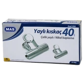 BEYAZ METAL KISKAÇ 40 MM 24 PARÇA  YAYLI CİLT KISKAÇI (5250) - 1