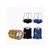 2IN1 1W+6LED SOLAR - FİŞ ŞARJLI LÖKÜS MODEL KAMP LAMBA FENER - POWERBANK METAL TAŞIMA KULP OR-5900T (5250) - 1