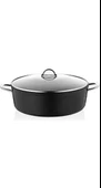OMS Granit 36X9,5 cm - 8 Litre Büyük Karnıyarık Tencere Siyah - 3312 thumbnail 1