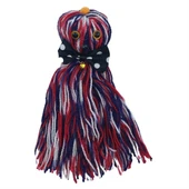 Ahtapot Şekilli Zilli Ve İpli Rengarenk Püsküllü Sevimli Kedi Oyuncağı (5250) - 3