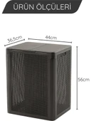 Omnipazar SY-4632 Smart Duo İki Bölmeli Kirli Çamaşır Sepeti 84 Litre - 8