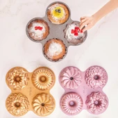 Emsan Griss 4'ü 1 Arada Kek Kalıbı - Gold thumbnail 2