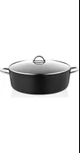 OMS Granit, 34X9,5 cm - 7,3 Litre, Büyük, Derin Tencere Siyah - 3312 thumbnail 2