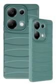 Xiaomi Redmi Note 13 Pro 4G Kılıf Bibercas Silikon Kapak - Koyu Yeşil - 3