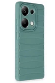 Xiaomi Redmi Note 13 Pro 4G Kılıf Bibercas Silikon Kapak - Koyu Yeşil - 2