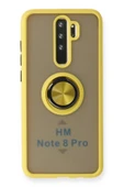 Xiaomi Redmi Note 8 Pro Kılıf Montreal Yüzüklü Silikon Kapak - Sarı - 1