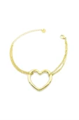 LitaeTrend Zincir Kalp Bileklik - Altın thumbnail 2