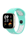 Xiaomi Redmi Watch 3 Spor Delikli Kordon - Turkuaz-Beyaz - 1
