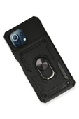 Xiaomi Mİ 11 Lite Kılıf Pars Lens Yüzüklü Silikon - Siyah thumbnail 3