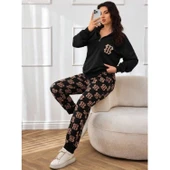 Lucky Life Kadın Uzun Kollu Iki Iplik Kumaş Fermuar Ve Cep Detay Kapüşonlu Ikili Takım - 2