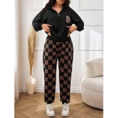 Lucky Life Kadın Uzun Kollu Iki Iplik Kumaş Fermuar Ve Cep Detay Kapüşonlu Ikili Takım - 10