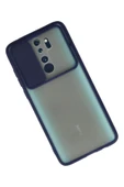 Xiaomi Redmi Note 8 Pro Kılıf Palm Buzlu Kamera Sürgülü Silikon - Lacivert - 2