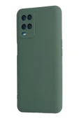 Oppo A54 4G Kılıf Nano içi Kadife Silikon - Koyu Yeşil thumbnail 3