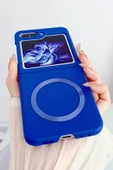Samsung Galaxy Z Flip 5 Kılıf Mata Fold Kapak - Sierra Blue thumbnail 2