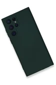 Samsung Galaxy S23 Ultra Kılıf Nano içi Kadife Silikon - Koyu Yeşil thumbnail 3