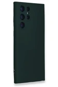 Samsung Galaxy S23 Ultra Kılıf Nano içi Kadife Silikon - Koyu Yeşil thumbnail 2