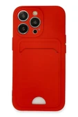 iPhone 13 Pro Kılıf Kelvin Kartvizitli Silikon - Kırmızı thumbnail 1