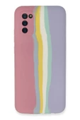 Samsung Galaxy A03S Kılıf Ebruli Lansman Silikon - Pembe-Lila thumbnail 1