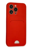 iPhone 13 Pro Kılıf Kelvin Kartvizitli Silikon - Kırmızı thumbnail 2
