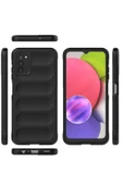 Samsung Galaxy A03S Kılıf Optimum Silikon - Siyah thumbnail 2