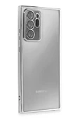Samsung Galaxy Note 20 Ultra Kılıf Lensli Silikon - Gümüş thumbnail 1