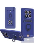 Xiaomi Redmi Note 14 Pro 4G Kılıf Zuma Kartvizitli Yüzüklü Silikon - Lacivert thumbnail 1
